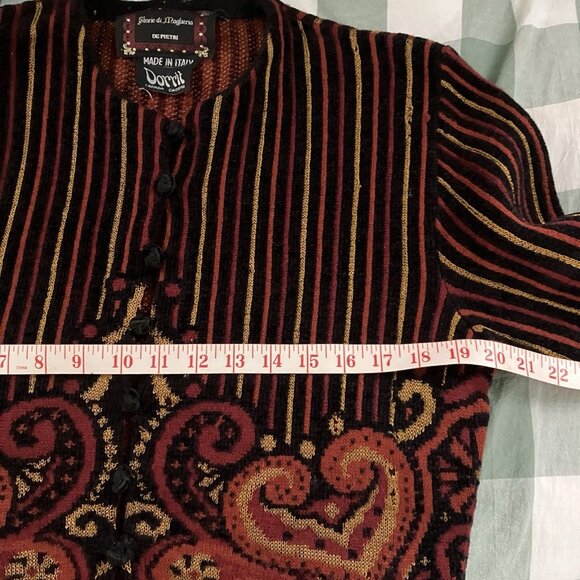 Vintage Storie di Maglieria De Pietri Dorrit Cardigan Womens Knit Boho Romantic - Picture 11 of 13